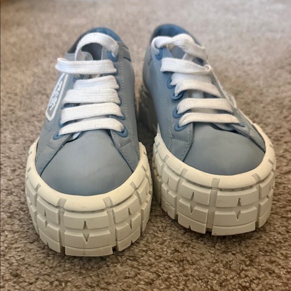 Prada light blue platform sneakers size 8 - Picture 4 of 12